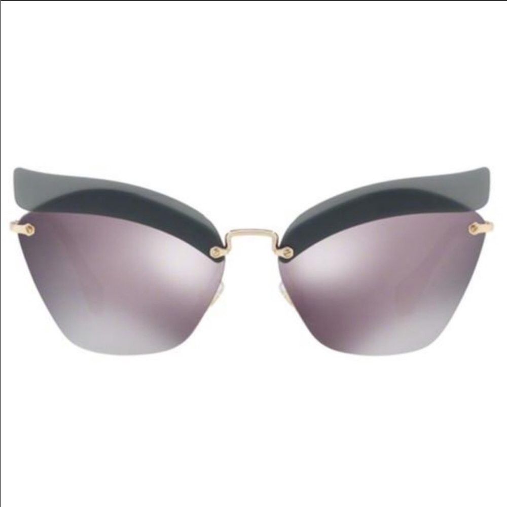 Miu Miu Cat Eye Style Purple Mirrored Lens Sunnies - image 8